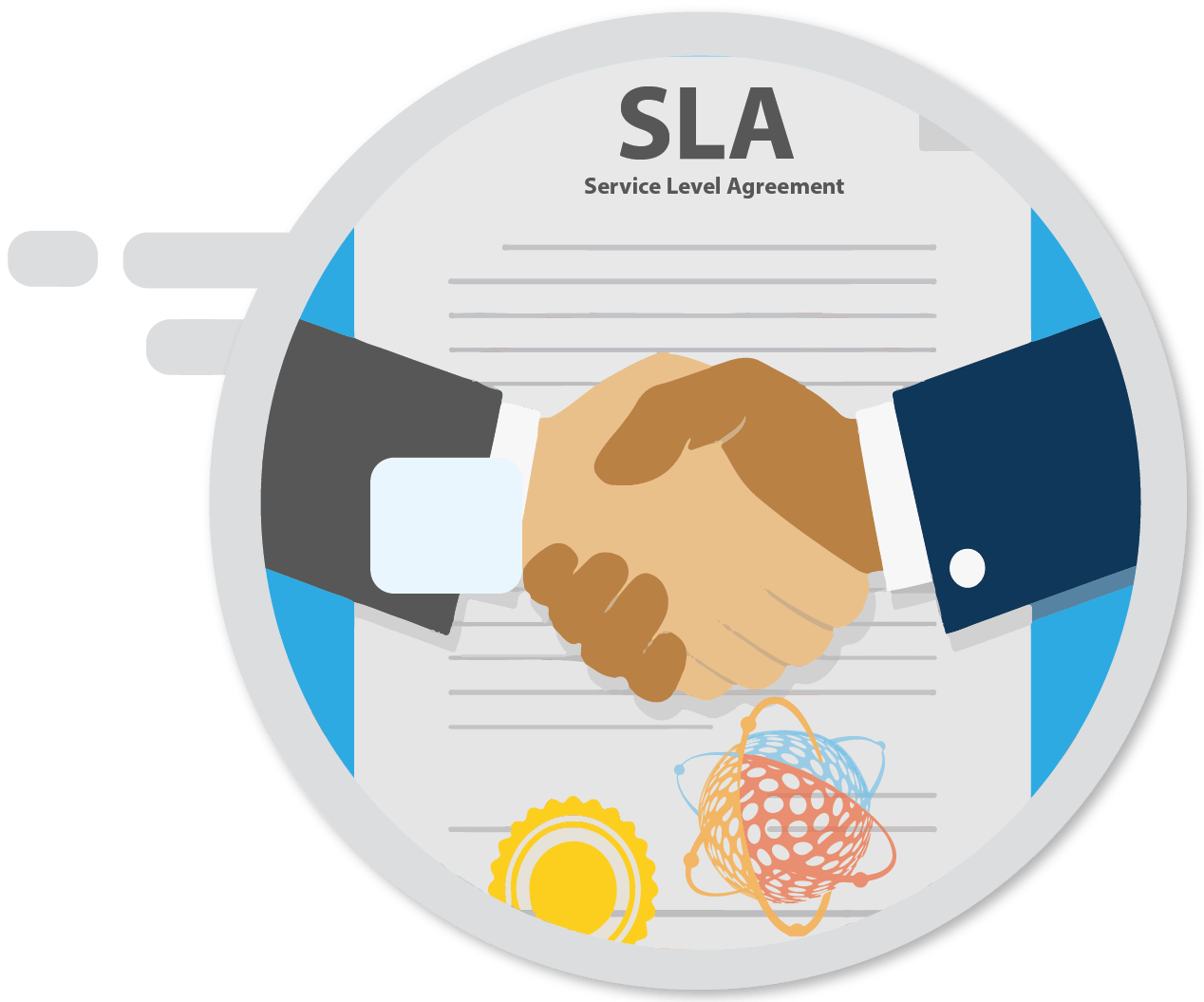 Support Processes with Service Level Agreements